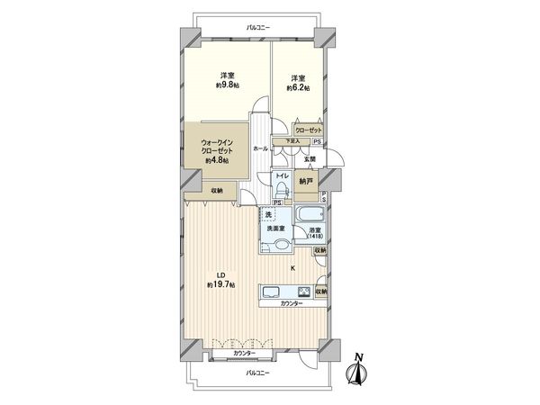 エスセーナ北大前 間取図(平面図) エスセーナ北大前 間取図(平面図)