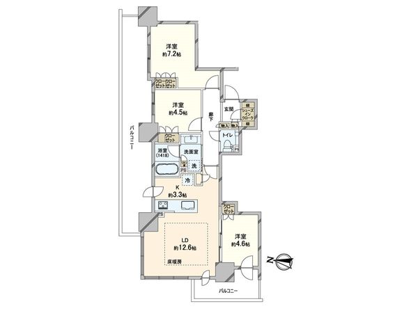 ザ・札幌タワーズ ウエストタワー 間取図(平面図)