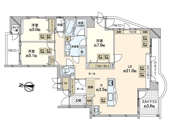 エスセーナ北7条ルネス 間取図(平面図) エスセーナ北7条ルネス 間取図(平面図)