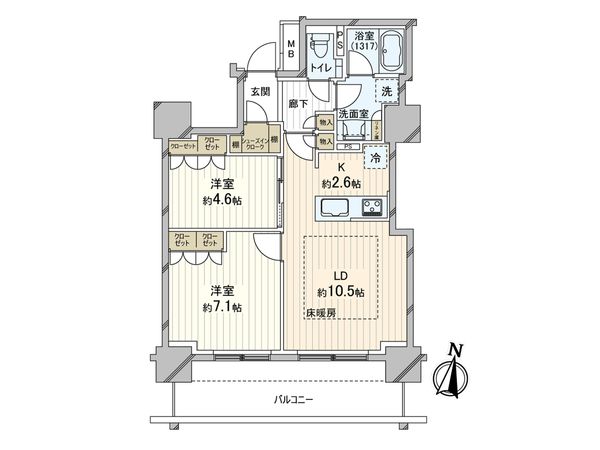 ザ・札幌タワーズ ウエストタワー 間取図(平面図)