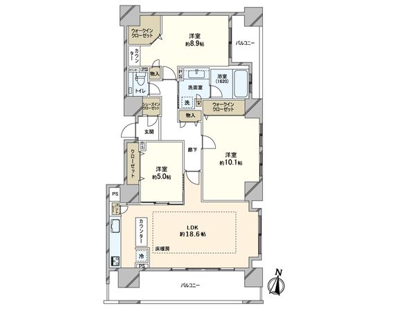 ライオンズ札幌クロスタウン 間取図(平面図)