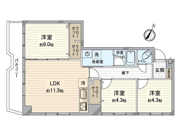 パシフィック北大前 間取図(平面図) パシフィック北大前 間取図(平面図)