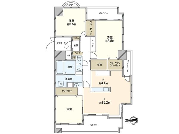 アパガーデンパレス札幌駅西 デイジーコート 間取図(平面図) アパガーデンパレス札幌駅西 デイジーコート 間取図(平面図)