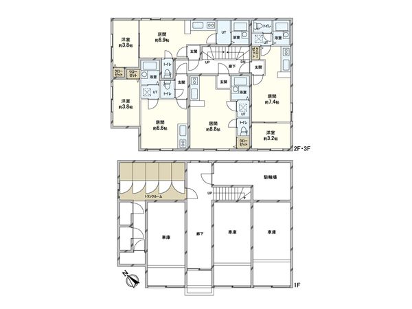 パセリーナ南郷 間取図(平面図) パセリーナ南郷 間取図(平面図)