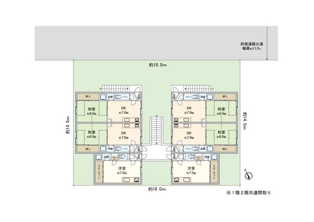 ハイツサンシャイン 間取図(平面図) ハイツサンシャイン 間取図(平面図)