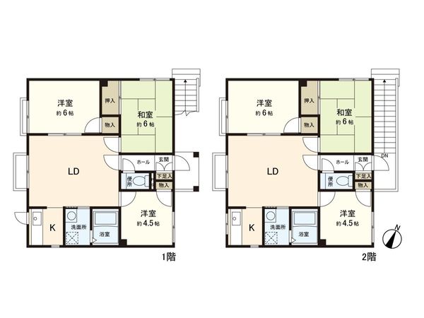 前田9条15丁目 D棟 間取図(平面図)