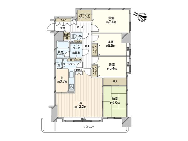 ライオンズヒルズ月寒公園 間取図(平面図)