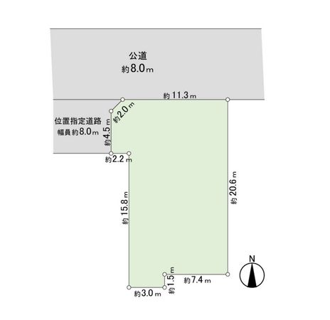厚別東4条8丁目 土地 区画図 区画図