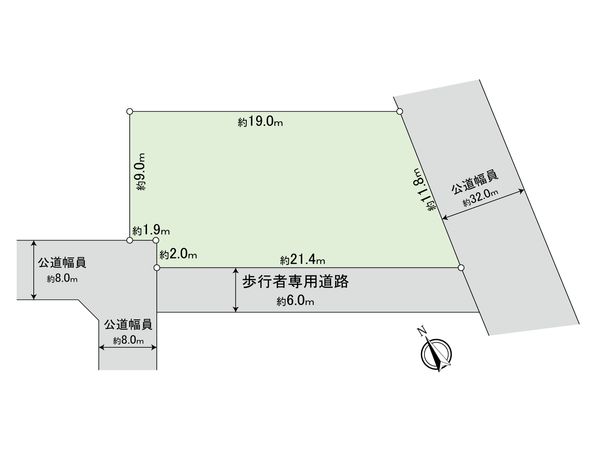 厚別南4丁目 土地 B区画 区画図 厚別南4丁目 土地 B区画 区画図