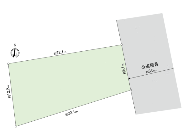 弥生3丁目 土地 地形図