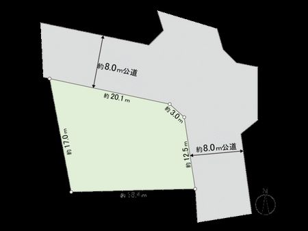 青葉町2丁目 土地 地形図