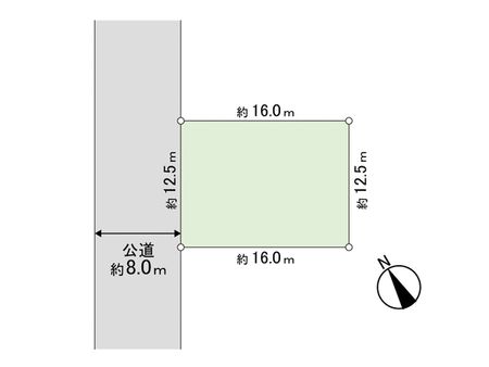 文京台 B区画土地 地形図