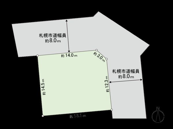 厚別東1条3丁目 土地 区画図 厚別東1条3丁目 土地 区画図