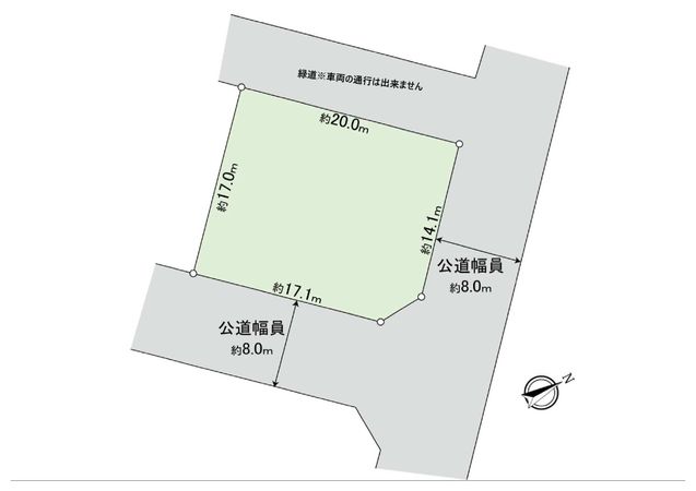 若葉町4丁目 土地 区画図