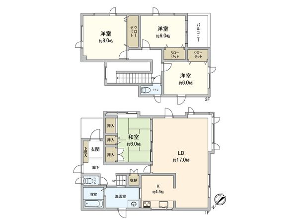 ゆめみ野南町 戸建 間取図(平面図) ゆめみ野南町 戸建 間取図(平面図)