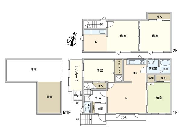厚別西1条2丁目 戸建 間取図(平面図) 厚別西1条2丁目 戸建 間取図(平面図)