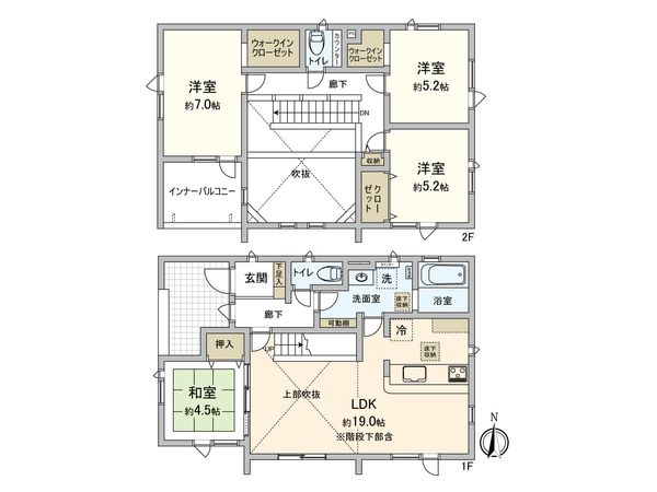 厚別東1条5丁目 新築戸建 間取図(平面図) 厚別東1条5丁目 新築戸建 間取図(平面図)