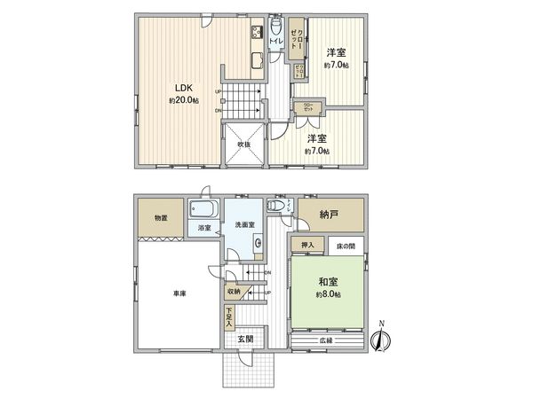 厚別東1条4丁目 戸建 間取図(平面図) 厚別東1条4丁目 戸建 間取図(平面図)