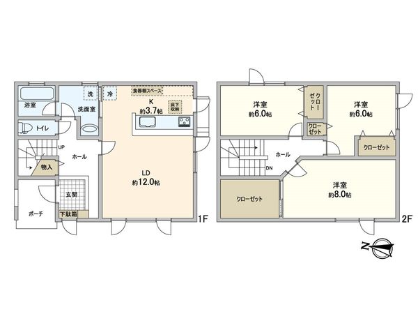 美咲き野2丁目 戸建 間取図(平面図)