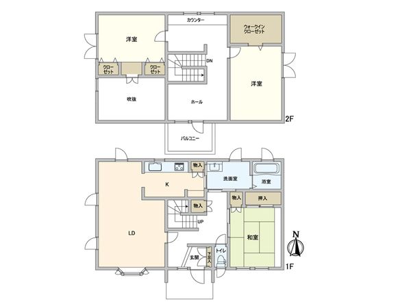 江別市文京台南町 戸建 間取図(平面図) 江別市文京台南町 戸建 間取図(平面図)