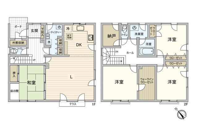 厚別東2条1丁目 戸建 間取図(平面図)