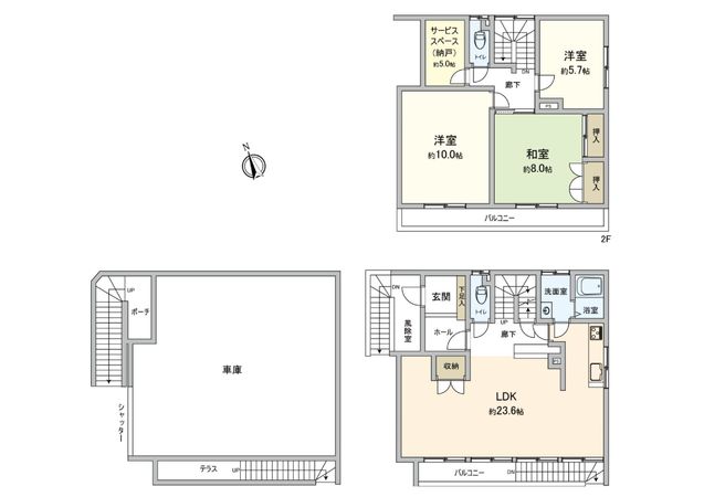 牧場町 戸建 間取図(平面図)