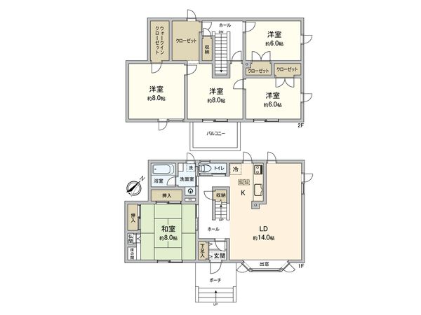 向ケ丘 戸建 間取図(平面図) 向ケ丘 戸建 間取図(平面図)