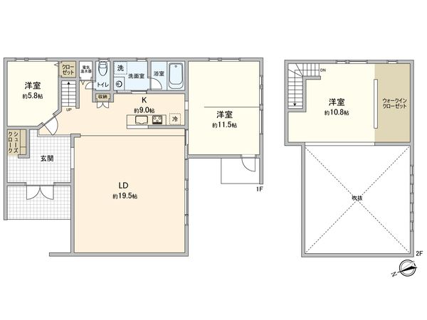 みどり台南3丁目 戸建 間取図