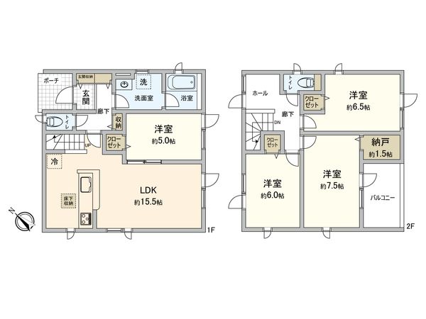 大麻栄町 2号棟 間取図(平面図)