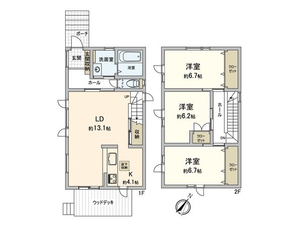 ゆめみ野東町 戸建 間取図(平面図) ゆめみ野東町 戸建 間取図(平面図)