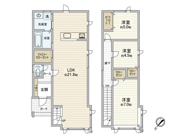 大曲末広7丁目 戸建 間取図(平面図) 大曲末広7丁目 戸建 間取図(平面図)
