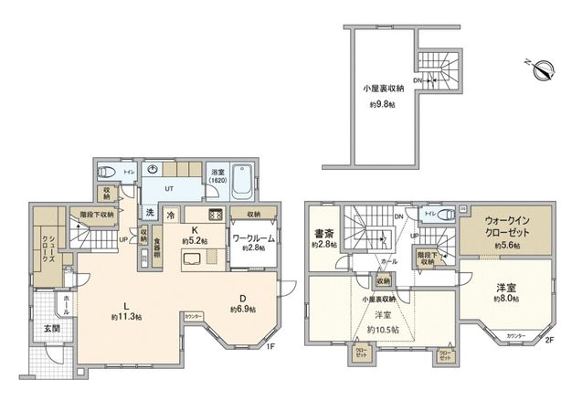 大曲柏葉2丁目 戸建 間取図(平面図) 大曲柏葉2丁目 戸建 間取図(平面図)