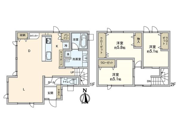 厚別中央4条2丁目 戸建 間取図(平面図)