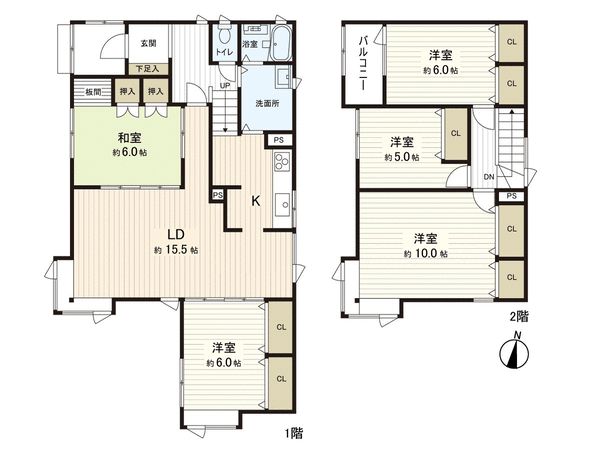 厚別東1条6丁目 戸建 間取図(平面図) 厚別東1条6丁目 戸建 間取図(平面図)