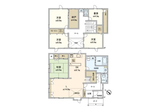 上江別東町 戸建 間取図(平面図) 上江別東町 戸建 間取図(平面図)
