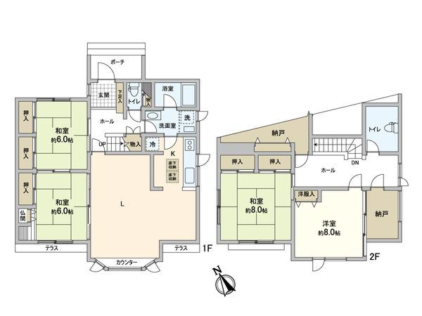 恵み野西6丁目 戸建 間取図(平面図) 間取図(平面図)