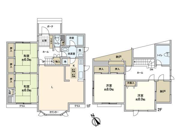 恵み野西6丁目 戸建 間取図(平面図) 恵み野西6丁目 戸建 間取図(平面図)