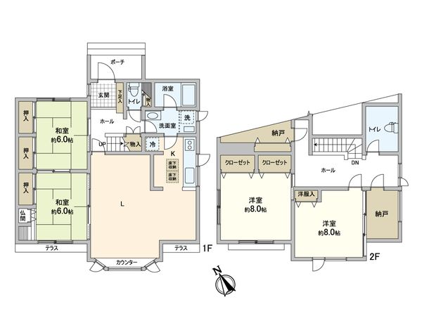 恵み野西6丁目 戸建 間取図(平面図)