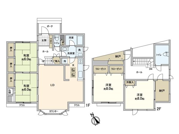 恵み野西6丁目 戸建 間取図(平面図)