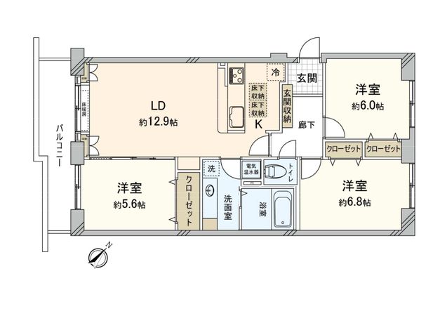 リーベスト新さっぽろ 間取図(平面図) 間取図(平面図)