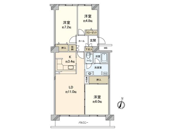 コープ野村大谷地 間取図(平面図) コープ野村大谷地 間取図(平面図)