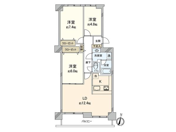 ひばりが丘パークマンション 間取図(平面図) ひばりが丘パークマンション 間取図(平面図)