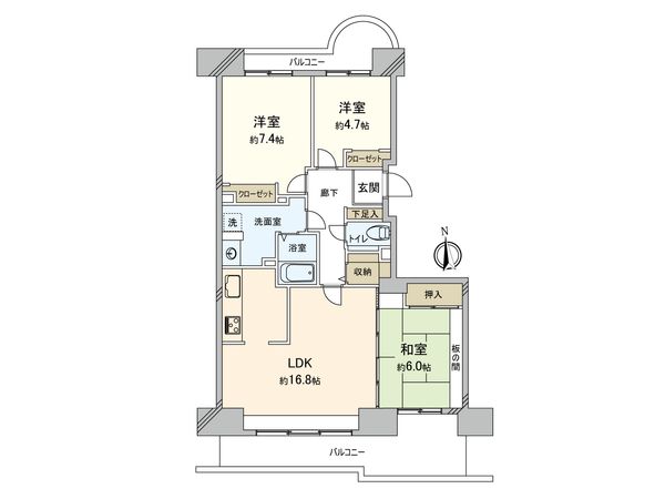 グランジュール新札幌 ノースヒル 間取図(平面図) グランジュール新札幌 ノースヒル 間取図(平面図)