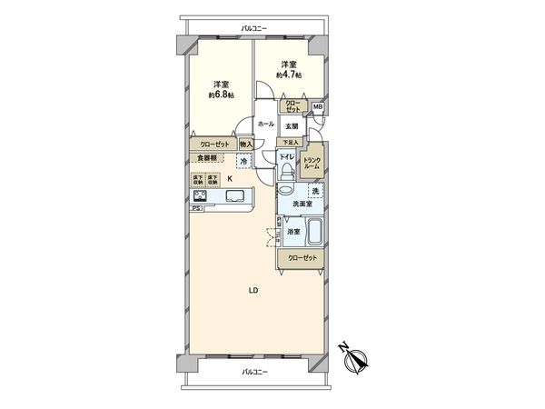 カーサ新札幌 B棟 間取図(平面図) カーサ新札幌 B棟 間取図(平面図)