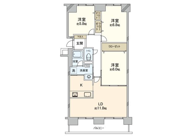 アイシティ大谷地 A棟 間取図(平面図) アイシティ大谷地 A棟 間取図(平面図)
