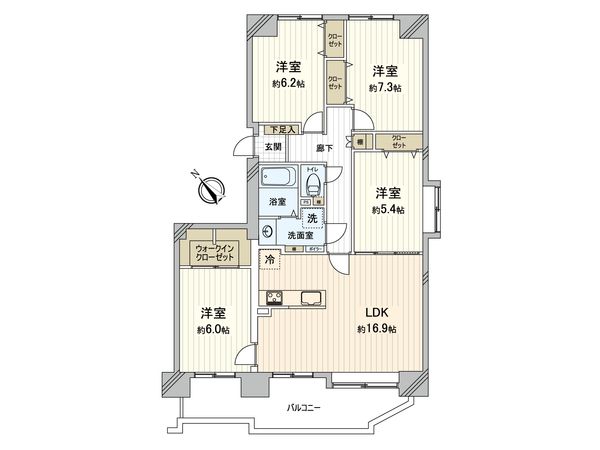 ロピアパークサイド大谷地 間取図(平面図)