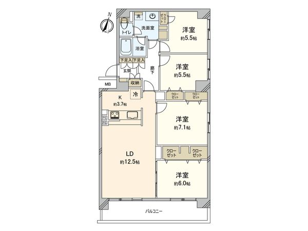 コープ野村大谷地 間取図(平面図) コープ野村大谷地 間取図(平面図)