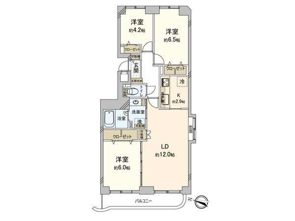 サンシティ大谷地 間取図(平面図) 間取図(平面図)
