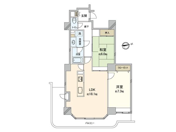 森林公園パークハウス西参番街B棟 間取図