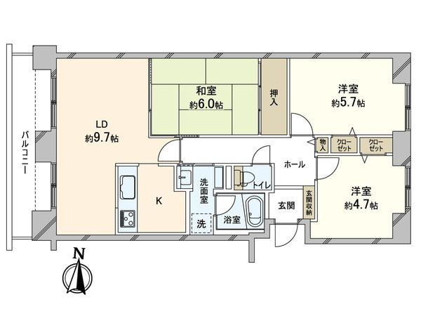 アイシティ大谷地 間取図(平面図)
